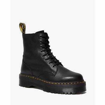 Dr Martens Jadon Pisa Kožené - Cierne Cizmy na Platforme Panske, D135SK